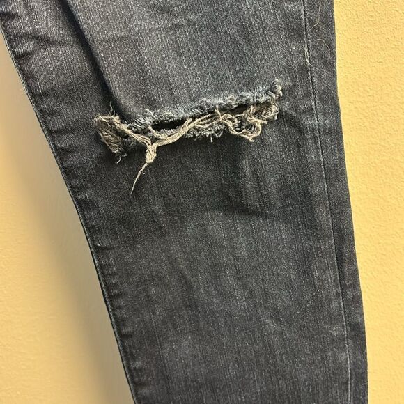 J. Brand Dark Denim Distressed Jeans mid rise crop skinny 27 - Picture 4 of 9